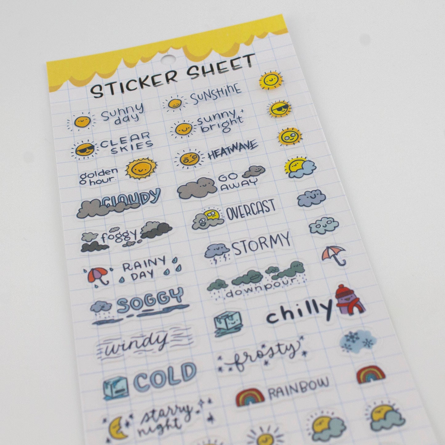 Skies 01-Clear Planner Sticker Sheet