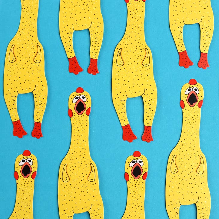 Humdrum Paper - Rubber Chicken Bookmark (it's die cut!)