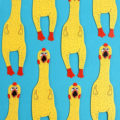 Humdrum Paper - Rubber Chicken Bookmark (it's die cut!)