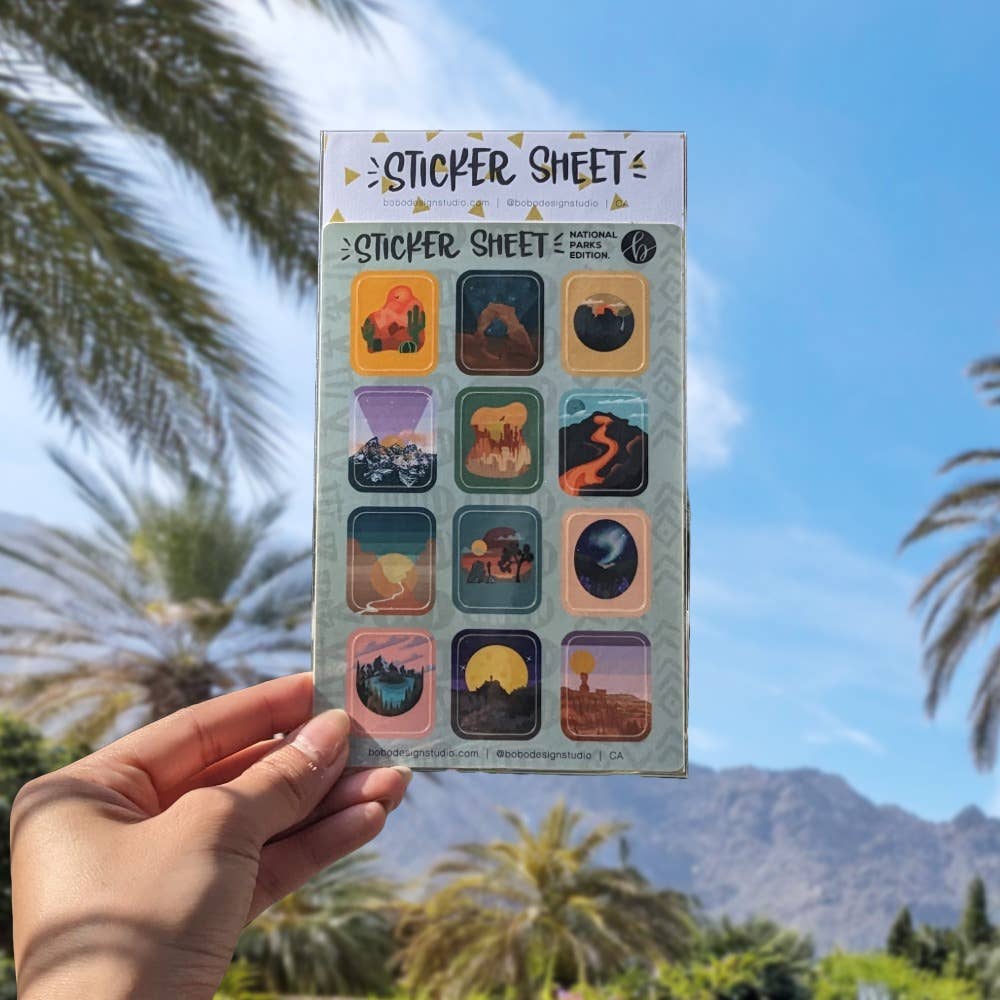 National Parks Sticker Sheet 4x6