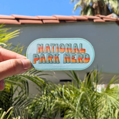 National Park Nerd Vinyl Sticker